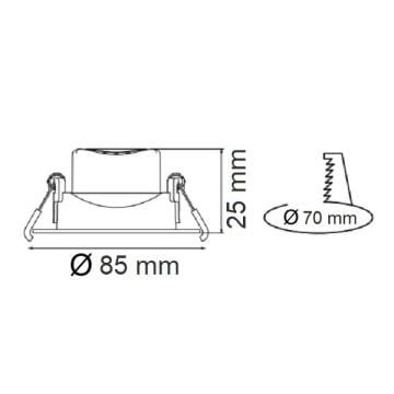 HOROZ 016-053-0007 7 Watt Sıva Altı Beyaz Yuvarlak LED Spot (PC Kasa)