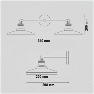CL-505 İkili Şapkalı Aplik