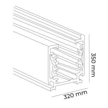 MOLLED MOL441 1 Metre Siyah/Beyaz Dimli Trifaze Ray