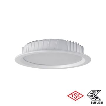 inoled 3708-01 18 Watt TSE Sertifikalı Sıva Altı Downlight Armatür - Beyaz Işık (6500K)