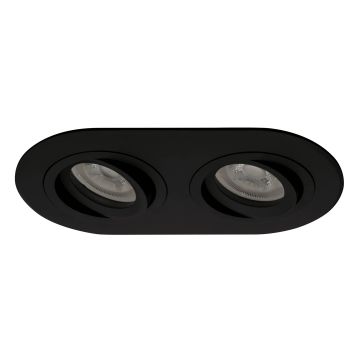 goldX ZE808-BK Siyah İkili Oval Spot Kasası