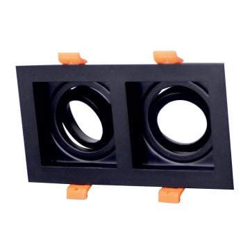 HOROZ 015-028-0002 Sıva Altı Siyah İkili Spot Kasası (Metal)