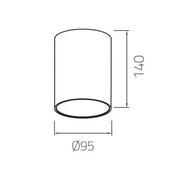 EGGE EG-5115-B 15 Watt 8x12 cm Siyah Sıva Üstü LED Spot