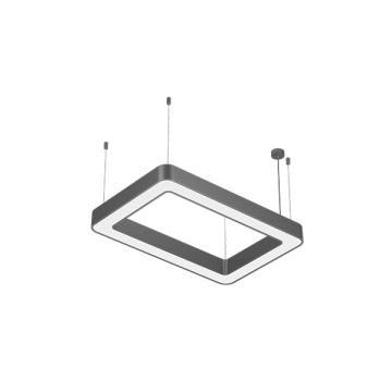 GOYA GY 8118-60x90 Siyah/Beyaz Kasa 68 Watt 60x90 cm Dikdörtgen Halka Lineer Sarkıt Armatür