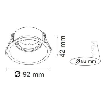 HOROZ 015-029-0001 Sıva Altı Beyaz Yuvarlak Spot Kasası (Metal)