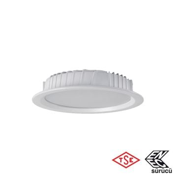 inoled 3704-02 12 Watt TSE Sertifikalı Sıva Altı Downlight Armatür - Gün Işığı (3000K)