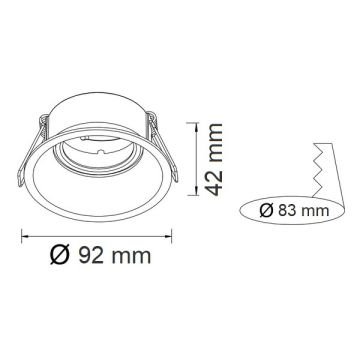 HOROZ 015-029-0001 Sıva Altı Siyah Yuvarlak Spot Kasası (Meta)