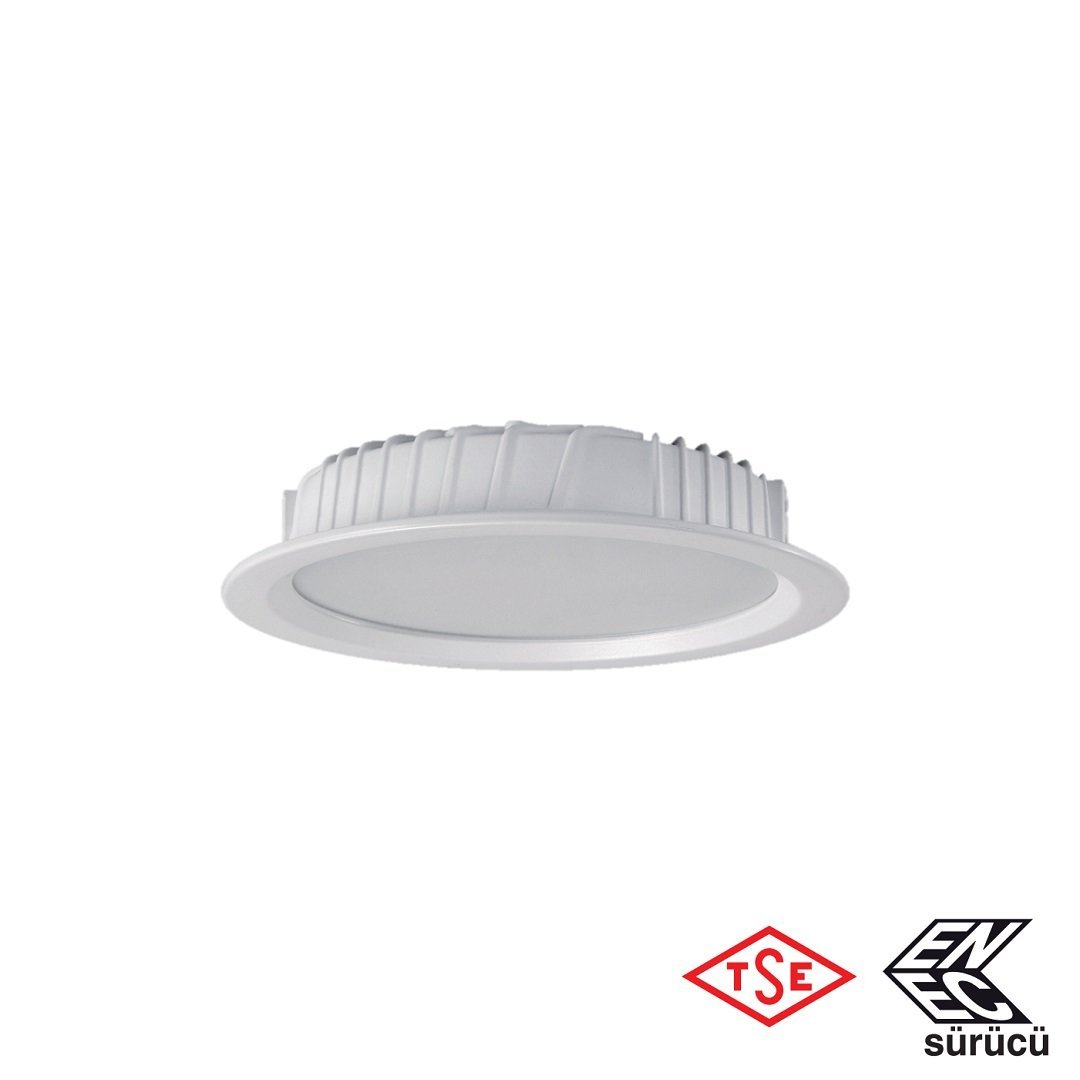 inoled 3702-01 8 Watt TSE Sertifikalı Sıva Altı Downlight Armatür - Beyaz Işık (6500K)