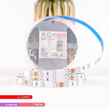 ACK AS01-00804 12 Volt 7 Watt/Metre Kırmızı Şerit Led [5 Metre]