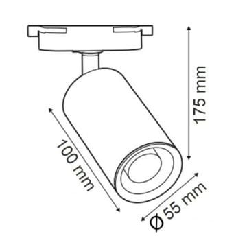 HOROZ 116-001-0001 LOZAN Siyah Sıva Üstü Hareketli Spot Kasası