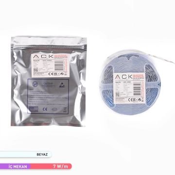 ACK AS01-00803 12 Volt 7 Watt/Metre Beyaz (6500K) Şerit Led [5 Metre]
