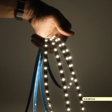 ACK AS01-00801 12 Volt 7 Watt/Metre Ilık Beyaz (4000K) Şerit Led [5 Metre]