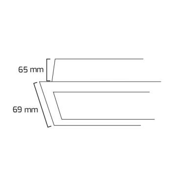 GOYA GY 8021-120 Siyah/Beyaz Kasa 34 Watt 122 cm Sıva Altı Lineer Armatür