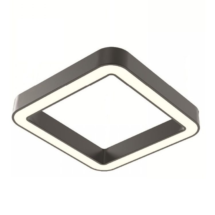 GOYA GY 8114-90 Siyah/Beyaz Kasa 73 Watt 90x90 cm Kare Halka Sıva Üstü Lineer Armatür