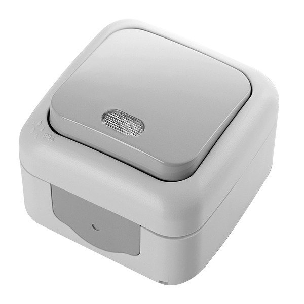 VİKO Palmiye 90555514 Işıklı Light Anahtarı [Gri]