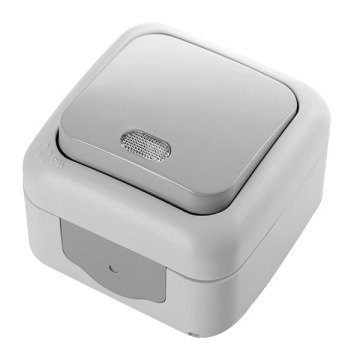 VİKO Palmiye 90555514 Işıklı Light Anahtarı [Gri]