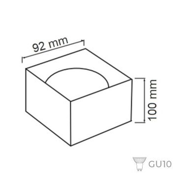 HOROZ 015-027-0050 9x9x10 cm Siyah Sıva Üstü Spot Kasası (Metal)