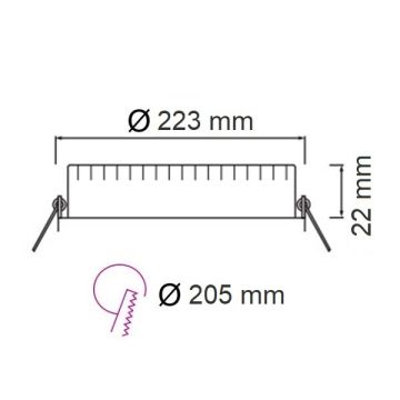 HOROZ 016-068-0018 18 Watt Sıva Altı Yuvarlak Backlight LED Panel (ABS Plastik)