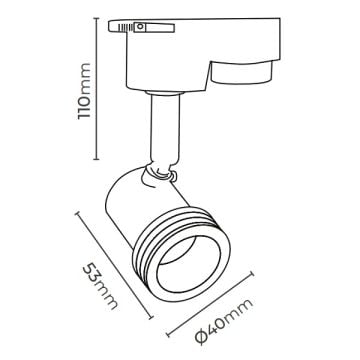 MOLLED MOL044 Saten Ray Spot Kasası (GU10 Duylu)