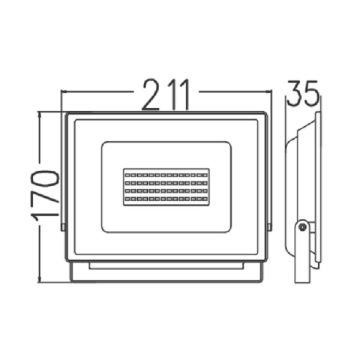 Braytron BT60-05032 50 Watt LED Projektör - Beyaz Işık (6500K)