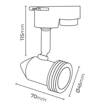 MOLLED MOL045 Krom Ray Spot Kasası (Metal - GU10 Duylu)