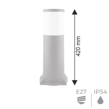 K2 GLOBAL KBA767 Siyah 42 cm Kule Bollard Armatür (ABS Plastik)