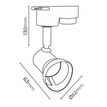 MOLLED MOL046 Saten Ray Spot Kasası (Metal - GU10 Duylu)
