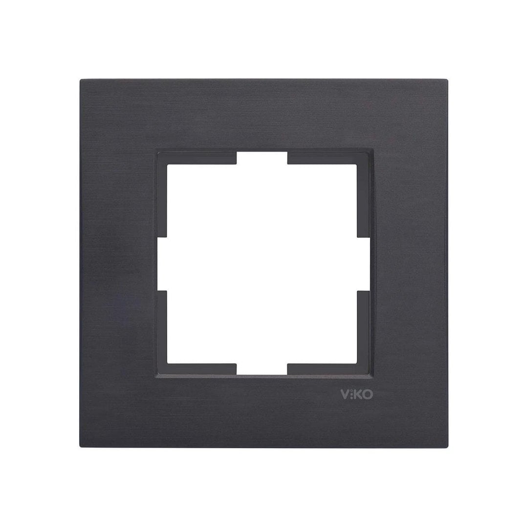 VİKO Novella 92192311 Eloksal Tekli Çerçeve [Siyah]