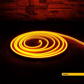 ACK AS03-00608 12 Volt 10 Watt/Metre Dimlenebilir Neon Hortum Led - Amber [5 Metre]