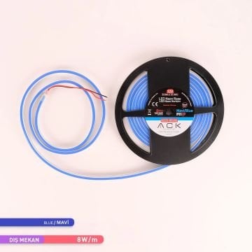 ACK AS03-00606 12 Volt 10 Watt/Metre Neon Hortum Led - Mavi Işık [5 Metre]