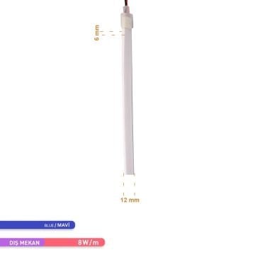 ACK AS03-00606 12 Volt 10 Watt/Metre Neon Hortum Led - Mavi Işık [5 Metre]