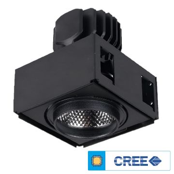 EGGE EGC-7142 Siyah/Beyaz Kasa Kare 42 Watt LED Mağaza Spotu (CREE LED) - Gün Işığı (3000K)