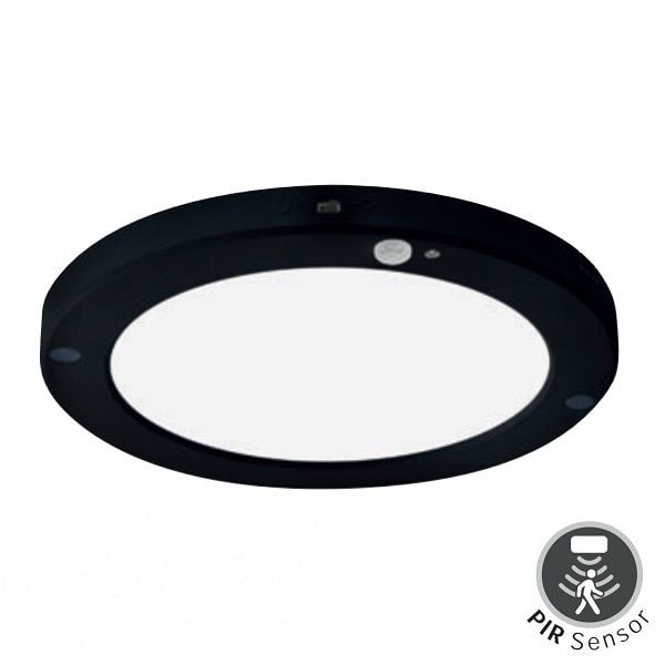 HOROZ 016-060-0018 18 Watt Sıva Altı Sensörlü Ayarlanabilir Siyah Yuvarlak LED Panel - Beyaz Işık (6400K)