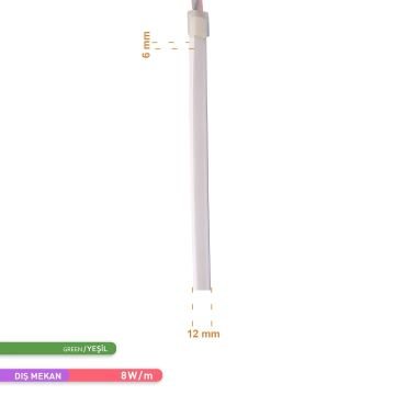 ACK AS03-00605 12 Volt 10 Watt/Metre Dimlenebilir Neon Hortum Led - Yeşil Işık [5 Metre]