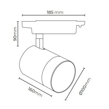 MOLLED MOL2048 26 Watt Siyah Kasa LED Ray Spot (SAMSUNG/OSRAM LED & EAGLERISE/PHILIPS/LIFUD Driver)