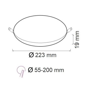 HOROZ 016-052-0036 36 Watt Ayarlanabilir Yuvarlak LED Panel - Beyaz Işık (6400K)