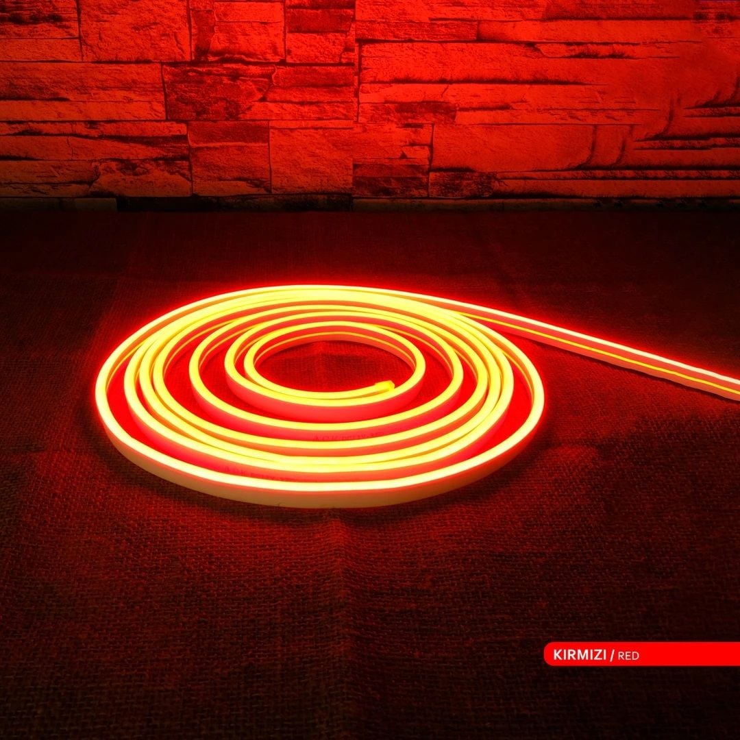 Dimlenebilir Neon Hortum Led - Kırmızı Işık [5 Metre]