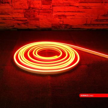 Dimlenebilir Neon Hortum Led - Kırmızı Işık [5 Metre]