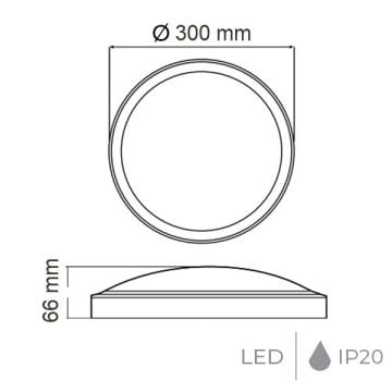 K2 GLOBAL KDL636 22 Watt 30 cm Beyaz LED Glop Armatür