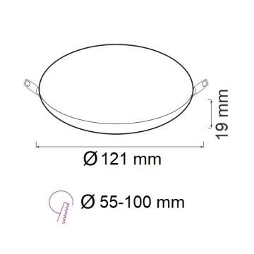 HOROZ 016-052-0018 18 Watt Ayarlanabilir Yuvarlak LED Panel - Beyaz Işık (6400K)