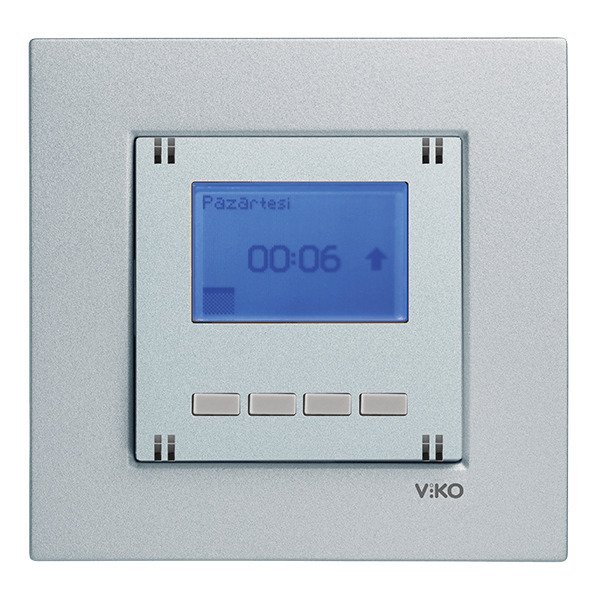 VİKO Novella/Trenda 92605095 Programlanabilir Dijital Jaluzi [Gümüş]