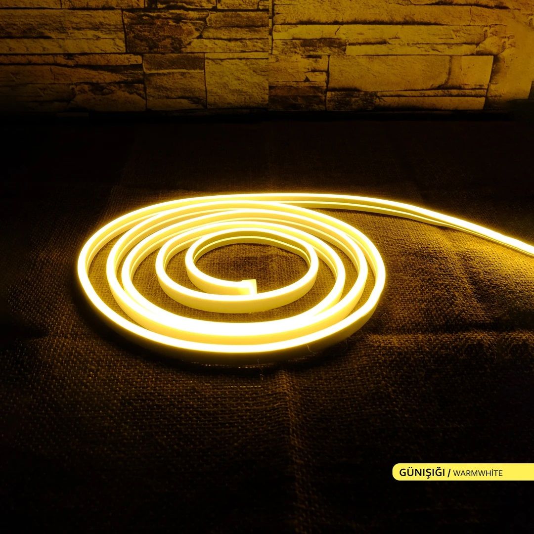 ACK AS03-00600 12 Volt 10 Watt/Metre Dimlenebilir Neon Hortum Led - Gün Işığı (3000K) [5 Metre]