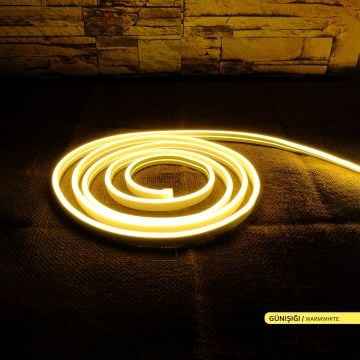 ACK AS03-00600 12 Volt 10 Watt/Metre Dimlenebilir Neon Hortum Led - Gün Işığı (3000K) [5 Metre]