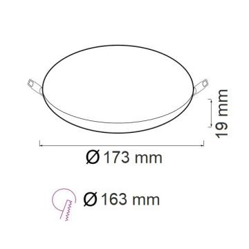 HOROZ 016-052-0020 16 Watt Sıva Altı Çerçevesiz Yuvarlak LED Panel - Beyaz Işık (6400K)