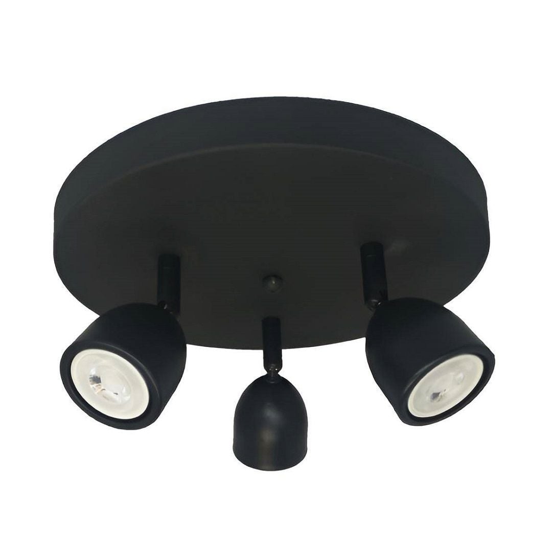Crealight MOL074 Siyah Sıva Üstü Hareketli Üçlü Spot (GU10 Duylu)
