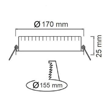 HOROZ 056-003-0012 12 Watt Sıva Altı Yuvarlak LED Panel