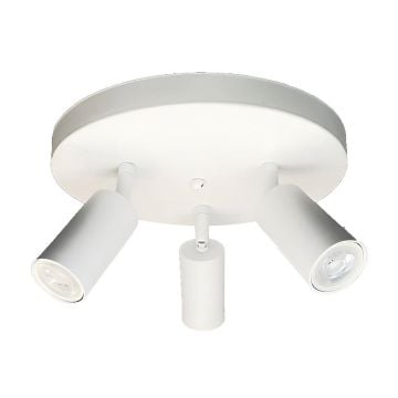 Crealight MOL071 Beyaz Sıva Üstü Hareketli Üçlü Spot (GU10 Duylu)